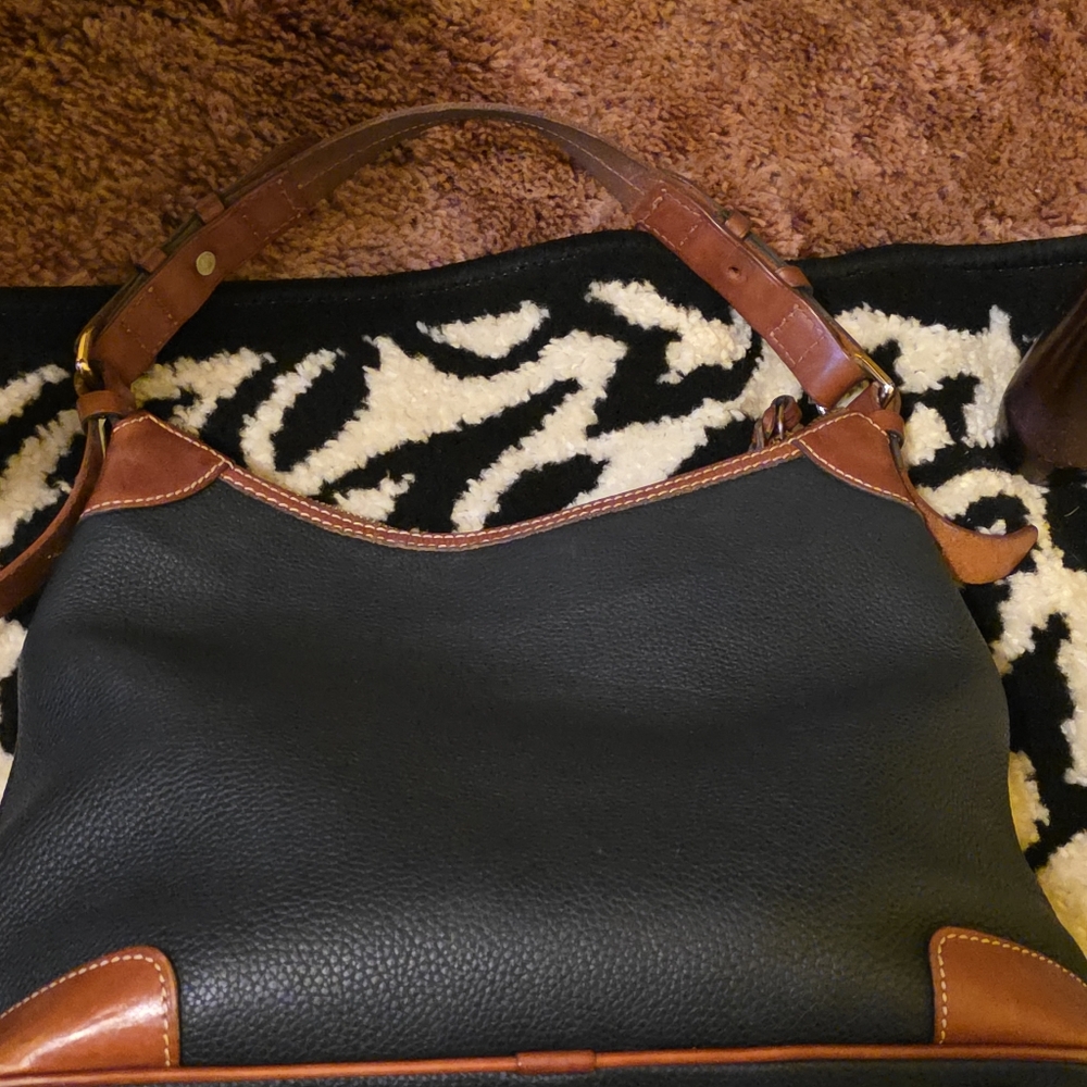 Dooney & Bourke Navy Pebble Leather Hobo - Picture 4 of 9